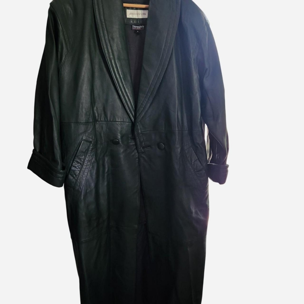 Jones New York Forest Green Leather Jacket